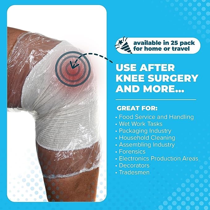 Waterproof PICC Line Shower Cover - Small 7 Pack (9-16") Disposable Arm Protector