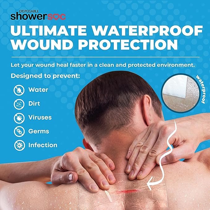 Waterproof Transparent Film Dressing - 10 Pack 4x4.75" Wound Bandage for Tattoo IV